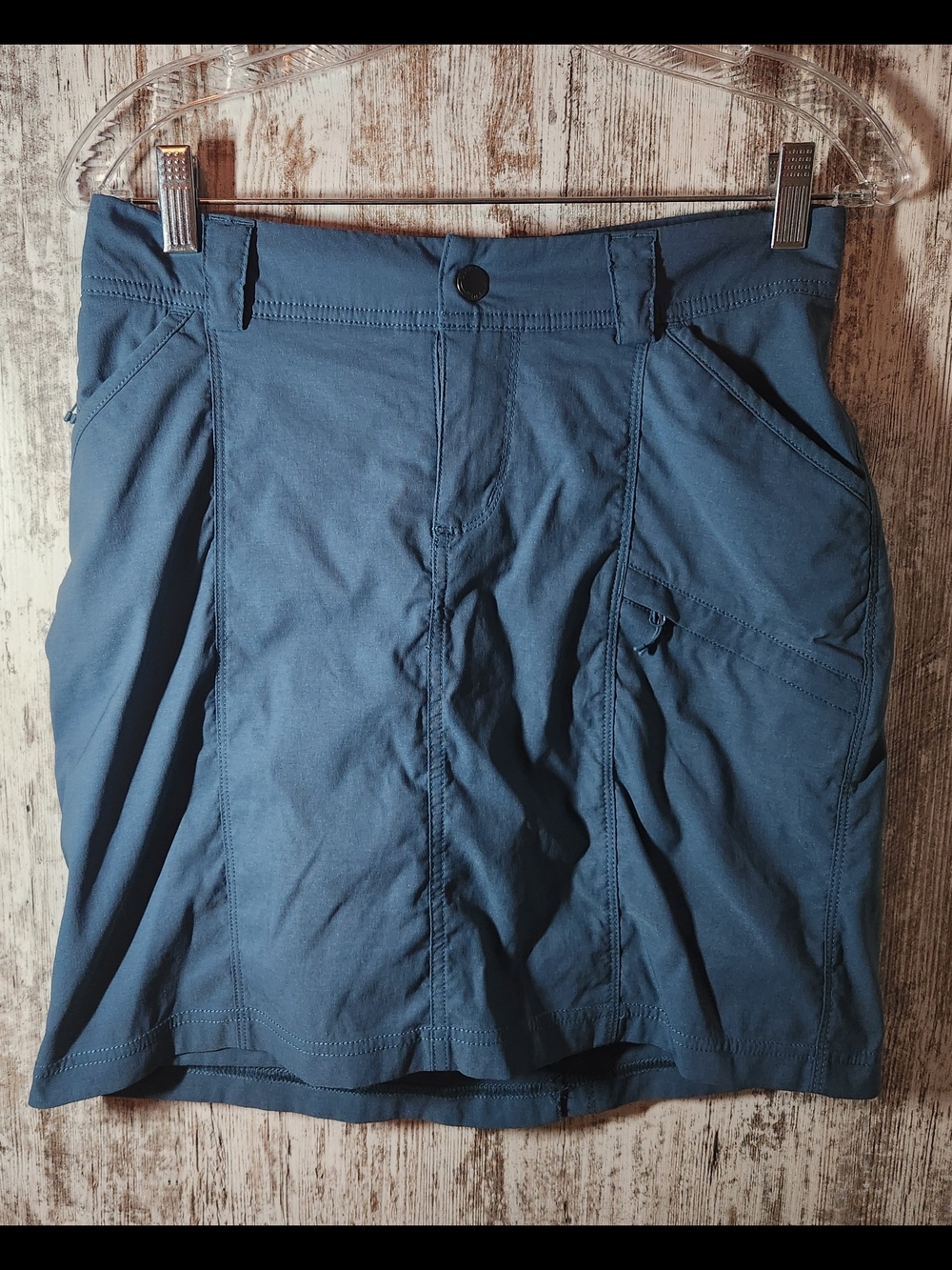 Duluth Trading Co Dry On The Fly Slate Ink Teal-Blue Women's Outdoor Skort L@@K